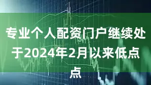 专业个人配资门户继续处于2024年2月以来低点